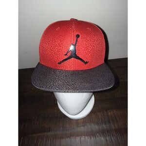 Jordan Nike Y2K Red Black‎ Youth Snapback Hat NEW Crackle